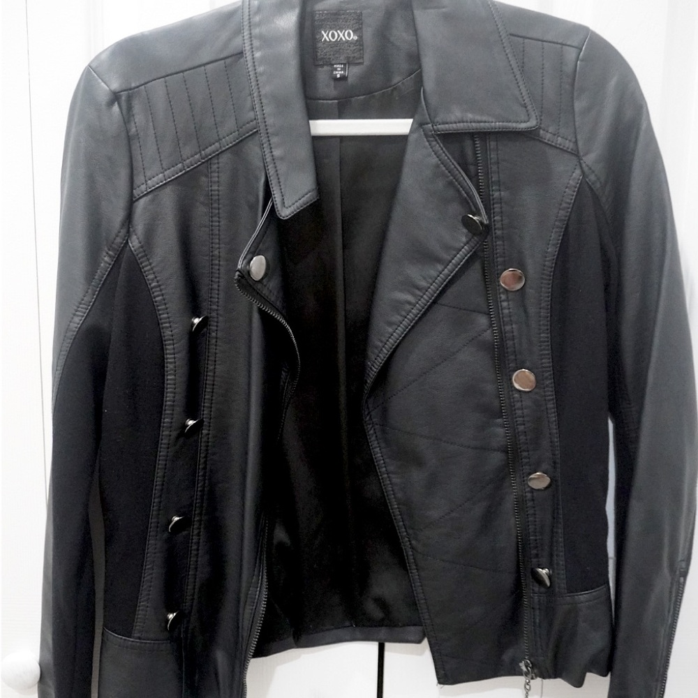 XOXO Leather Black Jacket